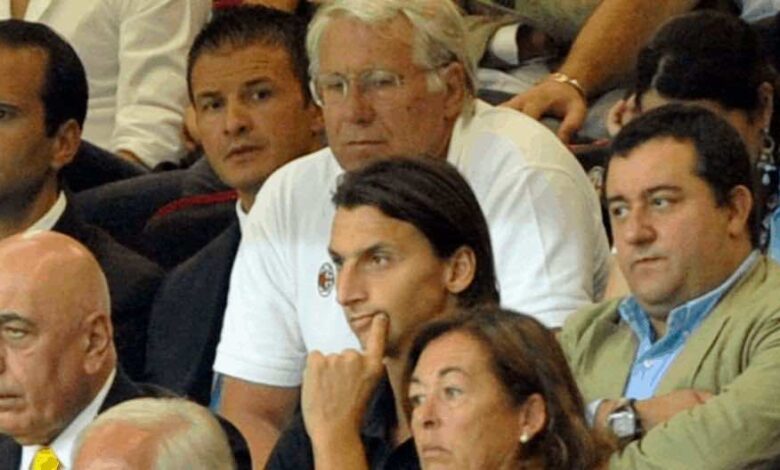 وكيل اللاعبين مينو رايولا مع جالياني وزلاتان أبراهيموفيتش (صور: Getty)