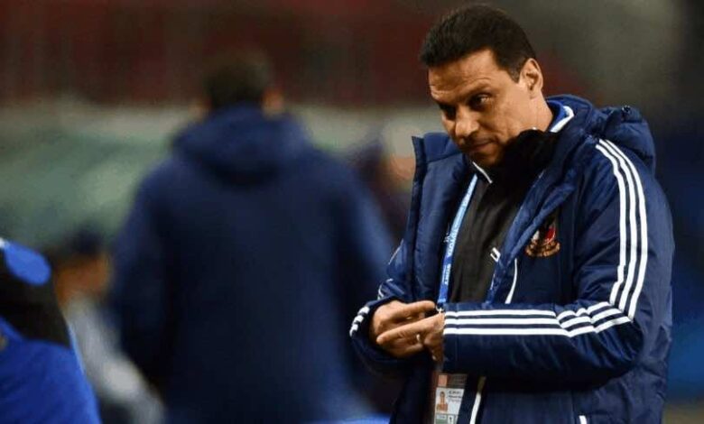 المدرب المصري حسام البدري خلال تدريبه للنادي الأهلي (صور: Getty)