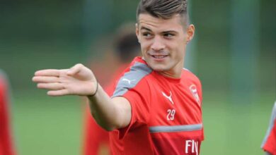 شاكا في تدريبات آرسنال صور: (Google)