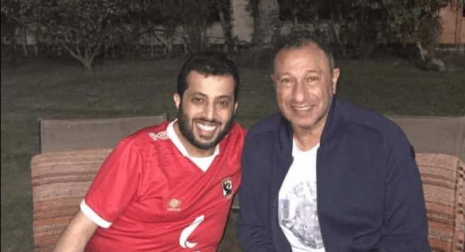 تركي آل الشيخ في منزل محمود الخطيب رئيس النادي الأهلي (صور: Facebook)