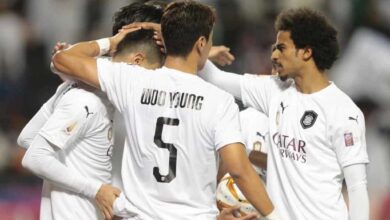 فرحة لاعبو السد القطري بالتأهل الى نهائي كأس قطر (صور:twitter)