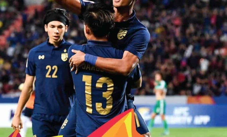تأهل تايلاند الى دوري ال8 فى كأس اسيا تحت 23 سنة (صور:twitter)