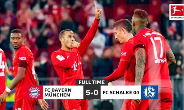 نتيجة مباراة بايرن ميونخ وشالكه فى الدوري الالماني (صور:twitter)