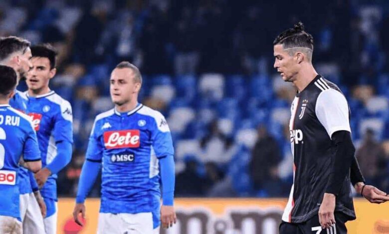 خيبة أمل كريستيانو رونالدو في مباراة نابولي ويوفنتوس بالدوري الايطالي (صور: Getty)