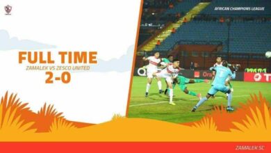 مباراة الزمالك وزيسكو فى دوري ابطال افريقيا (صور:twitter)