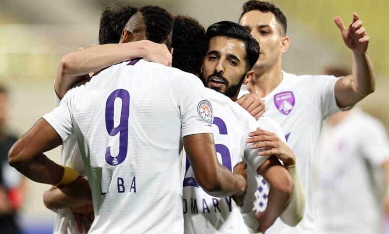 فرحة لاعبو العين بالفوز على اتحاد كلباء فى الدوري الاماراتي (صور:twitter)