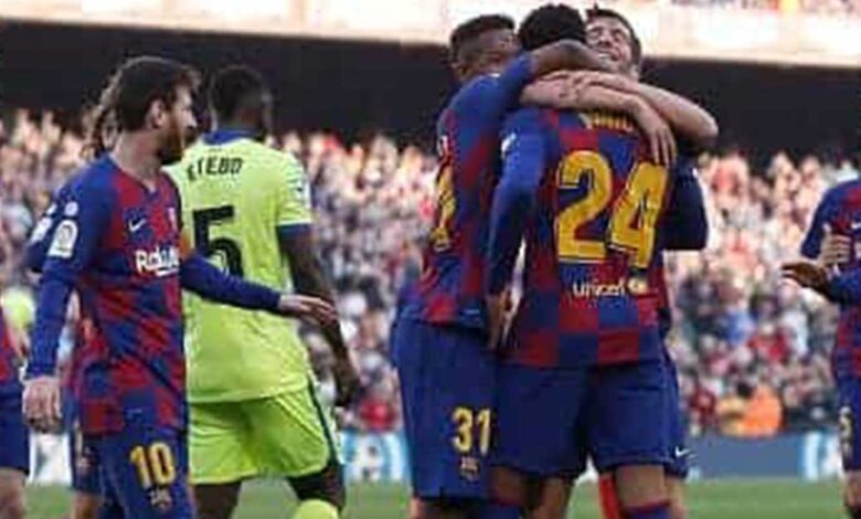 برشلونة يتغلب على خيتافي ويتقاسم صدارة الليجا مع ريال مدريد