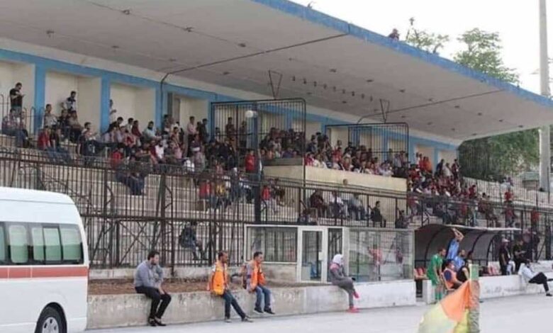 حضور رابطة مشجعي نادي الاتحاد الحلبي في مباراة حطين ضمن الجولة 19 من الدوري السوري 2020 رغم جائحة كورونا