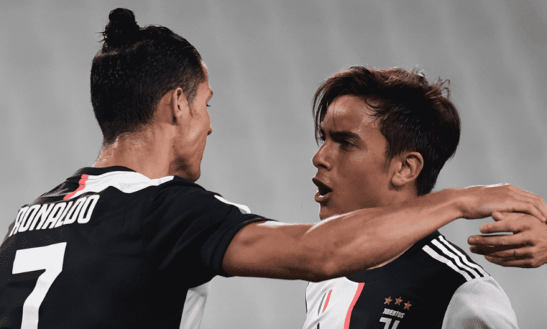 ديبالا وكريستيانو رونالدو في مباراة يوفنتوس وليتشي في الدوري الايطالي - صور AFP