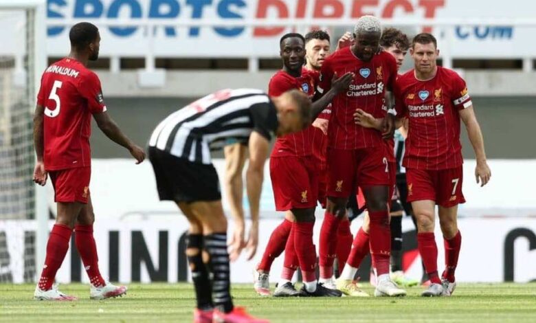 ليفربول يقلب الطاولة على نيوكاسل ويُنهي الدوري الانجليزي بالنقطة 99 (صور:AFP)