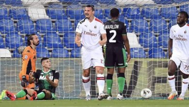 فيديو أهداف مباراة ميلان وساسولو في الدوري الايطالي 21 يوليو 2020