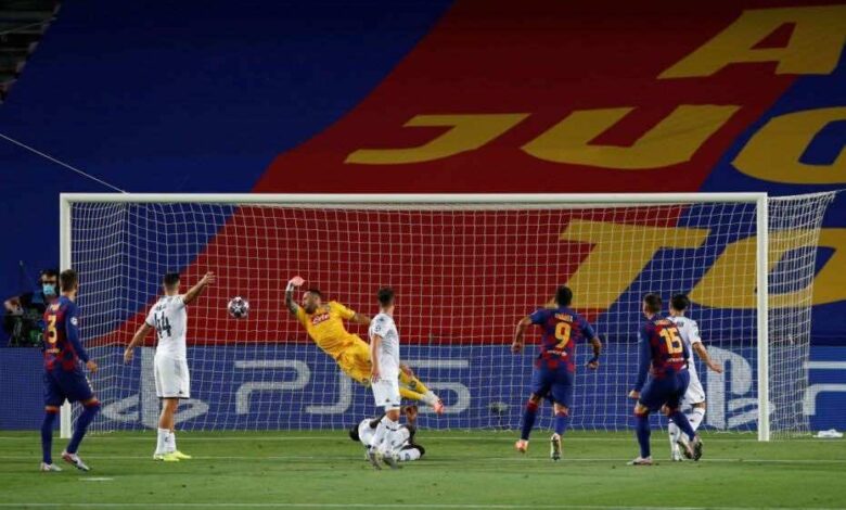 أهداف برشلونة ونابولي في دوري أبطال أوروبا (صور:AFP)
