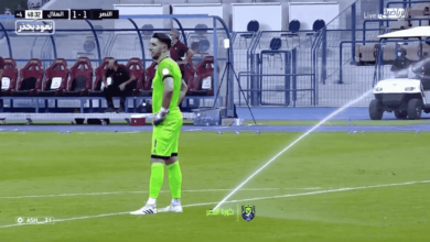 فتح الماء على حارس النصر براد جونز لقطة اليوم في الدوري السعودي