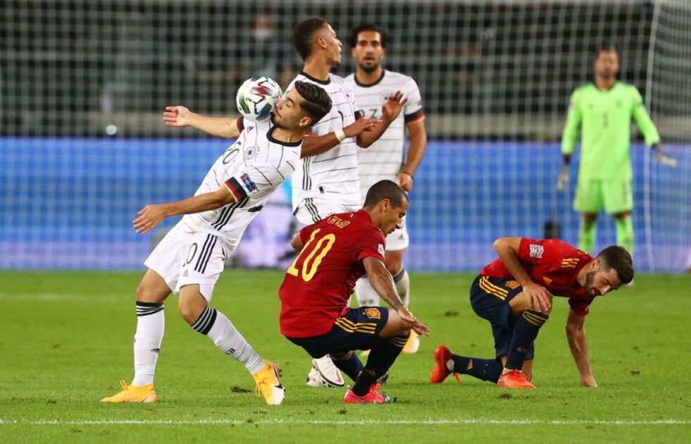 نتيجة مباراة المانيا واسبانيا فى دوري أمم أوروبا (صور:AFP)