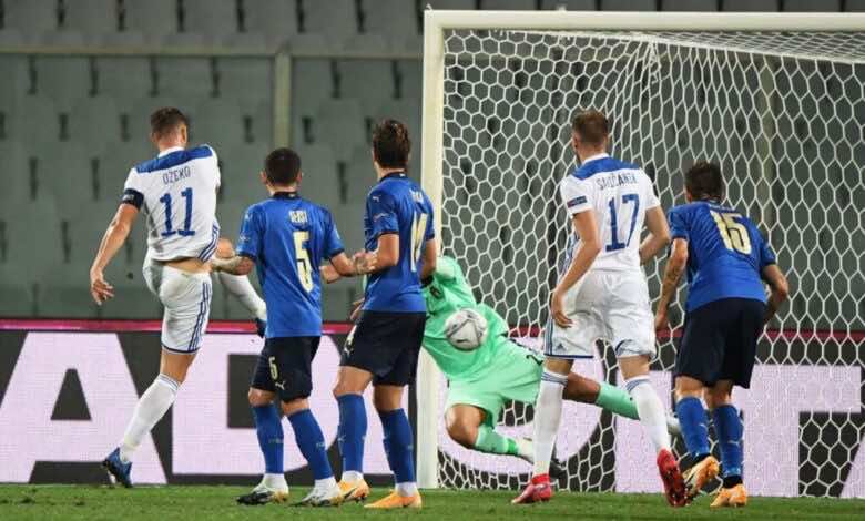 أهداف ايطاليا والبوسنة والهرسك فى دوري الأمم الاوروبية (صور:AFP)
