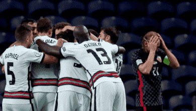 فرحة منتخب البرتغال بهزيمة كرواتيا 4-1 في دوري الأمم الأوروبية 2021 - صور Getty