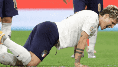 إصابة لاعب روما زانيولو في مباراة ايطاليا وهولندا ببطولة دوري الأمم الأوروبية 2021/2020