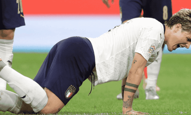 إصابة لاعب روما زانيولو في مباراة ايطاليا وهولندا ببطولة دوري الأمم الأوروبية 2021/2020