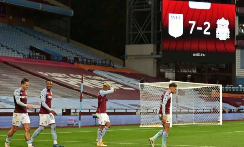 على طريقة توتنهام..أستون فيلا يُهين ليفربول بسباعية تاريخية في الدوري الإنجليزي (صور:AFP)