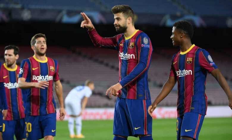 مباراة برشلونة ودينامو كييف فى دوري ابطال اوروبا (صور:AFP)