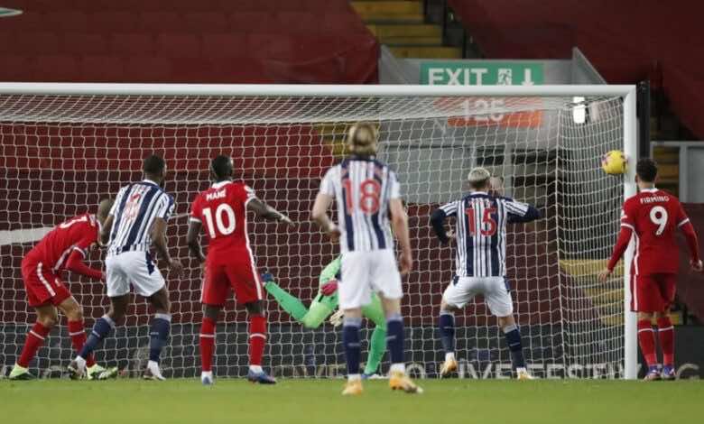 مباراة ليفربول ووست بروميتش في الدوري الانجليزي (صور:AFP)