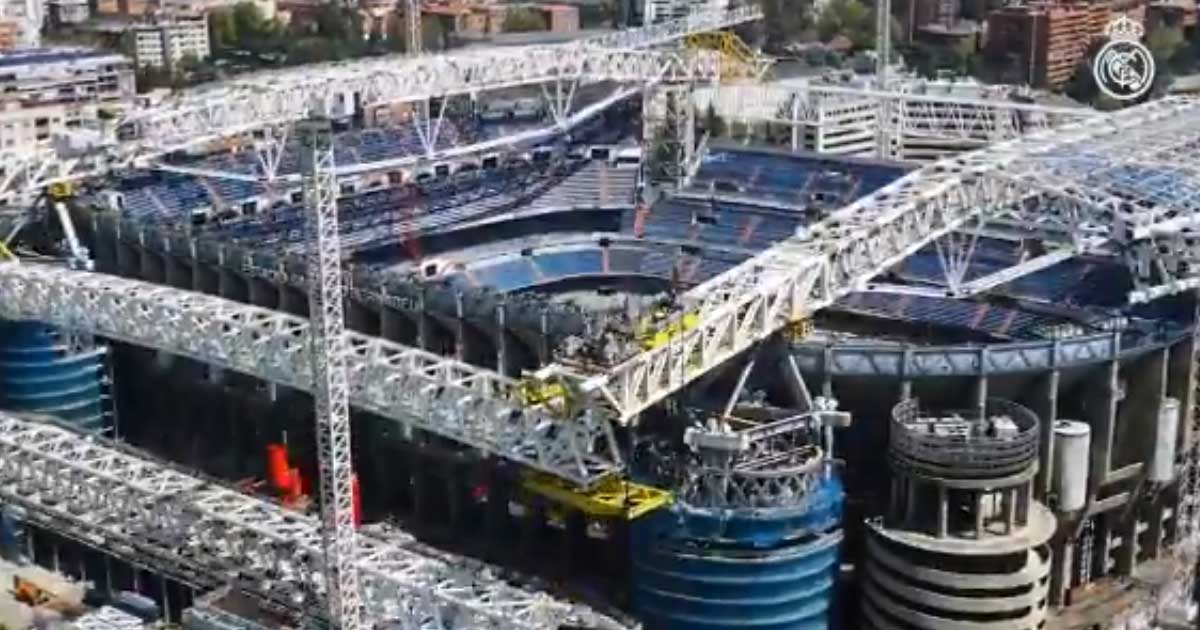 ريال مدريد ينشر فيديو يظهر آخر أعمال تطوير ملعب سانتياجو برنابيو