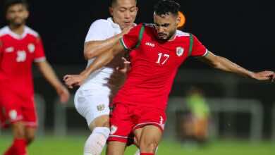 لحظة تسجيل هدف منتخب عمان (twitter)