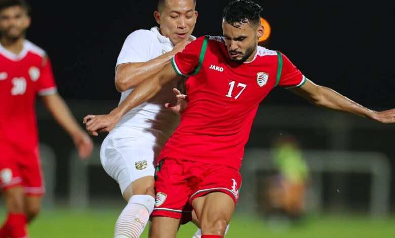 لحظة تسجيل هدف منتخب عمان (twitter)