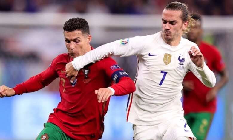 شاهد فيديو اهداف مباراة فرنسا والبرتغال في يورو 2020..رونالدو 2-2 بنزيمة
