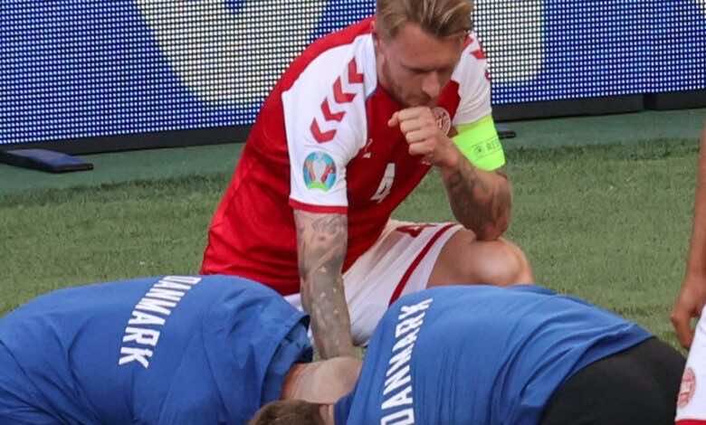 الآن | إغماء إريكسن لأكثر من 5 دقائق في مباراة الدنمارك وفنلندا