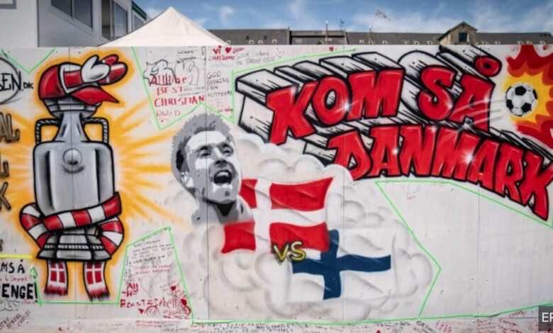 يورو 2020 | شاهد صور أول جرافيتي يُوثق حادثة كريستيان اريكسن