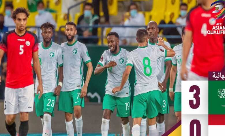 نتيجة مباراة السعودية واليمن في تصفيات كأس العالم 2022 "الجولة السابعة" (صور:twitter)