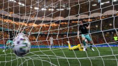 شاهد فيديو اهداف مباراة النمسا ومقدونيا الشمالية فى يورو 2020 (صور:AFP)