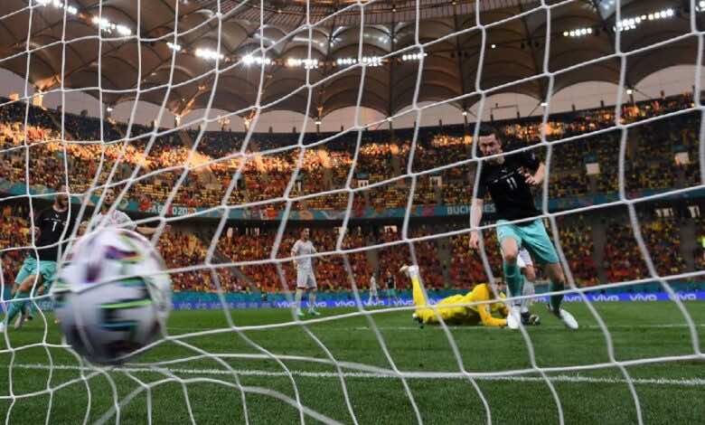 شاهد فيديو اهداف مباراة النمسا ومقدونيا الشمالية فى يورو 2020 (صور:AFP)