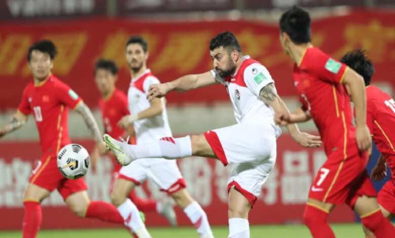 شاهد فيديو اهداف مباراة سوريا والصين فى تصفيات كأس العالم 2022 (صور:twitter)