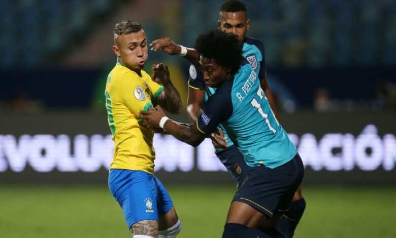 نتيجة مباراة البرازيل والاكوادور في بطولة كوبا أمريكا 2021 (صور:AFP)