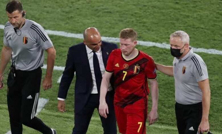 يورو 2020 | دي بروينه يخرج مصابًا من مباراة بلجيكا والبرتغال، فما هي مدة غيابه؟