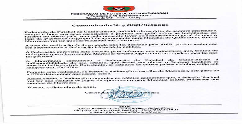 المغرب يستقبل غينيا بيساو ذهاباً وإياباً في تصفيات كأس العالم 2022