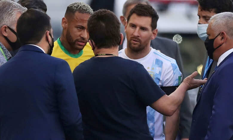بالفيديو: ميسي غاضب من احداث مباراة الارجنتين والبرازيل في تصفيات كأس العالم