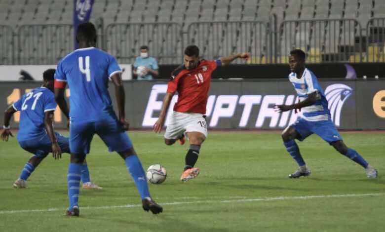 نتيجة مباراة مصر وليبيريا في تحضيرات تصفيات كأس العالم 2022..شريف يُهدف بثنائية