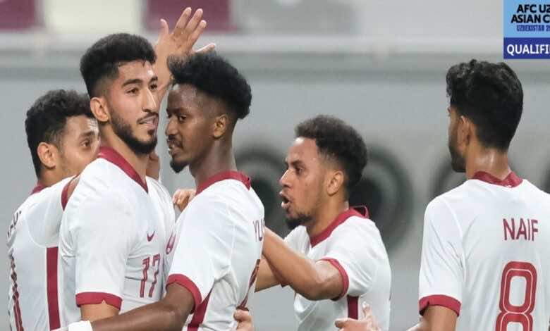 اهداف مباراة اليوم بين قطر وسوريا في تصفيات اسيا تحت 23 عاماً..وعد يفي بالوعد