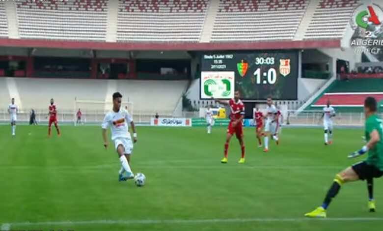 اهداف مباراة اليوم بين شباب بلوزداد ومولودية الجزائر في الدوري الجزائري