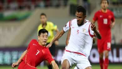 نتيجة مباراة عمان والصين في تصفيات كأس العالم 2022..جوهر يُبقي على الأمل