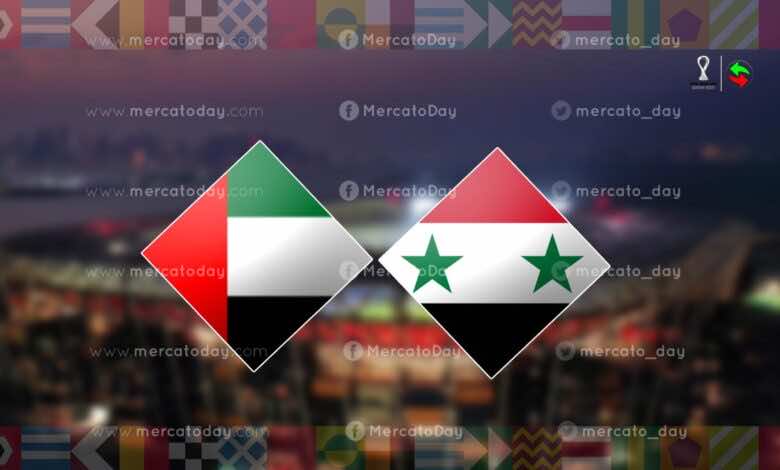 الجولة الأولى..ما هو موعد مباراة الامارات وسوريا في كأس العرب فيفا 2021 والقنوات الناقلة؟