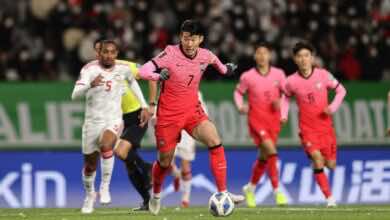 نتيجة مباراة الامارات وكوريا الجنوبية في تصفيات كأس العالم 2022 «تعاسة الأبيض مستمرة»