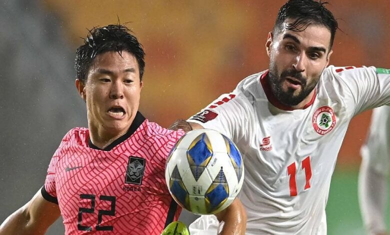 الجولة السابعة..موعد مباراة لبنان وكوريا الجنوبية في تصفيات مونديال 2022