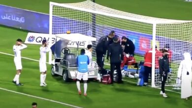 سقوط مرعب للمدافع المالي عثمان كوليبالي في الدوري القطري ينهي مباراة الوكرة والريان