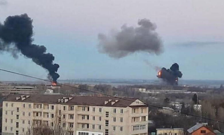 عاجل | روسيا تبدأ الحرب على اوكرانيا بتفجير في كييف