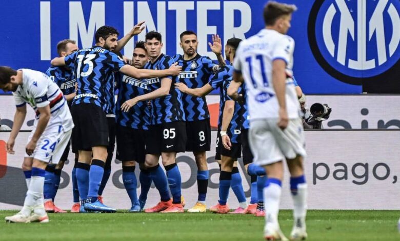 نتيجة مباراة انتر ميلان و سامبدوريا 22-5-2022 في الدوري الايطالي