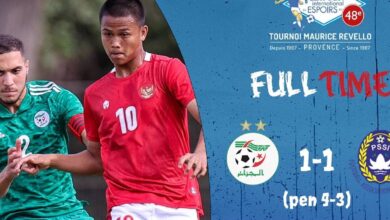 منتخب الجزائر يهزم اندونيسيا بركلات الجزاء وينتزع المركز التاسع في دورة تولون الدولية 2022